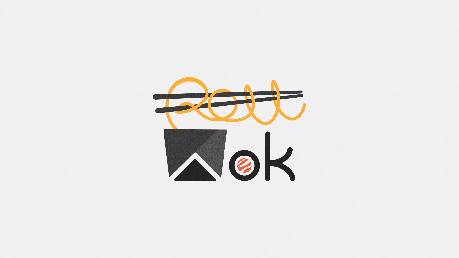 Разработка логотипа суши-бара «Roll Wok Club» в Гудермесе